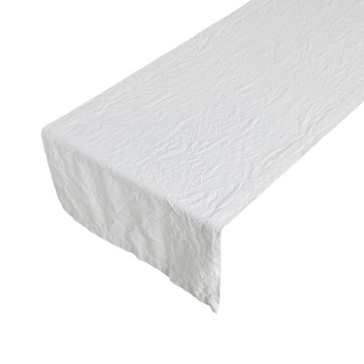 Sara Stonewash Tischläufer Silber Grau 50x140cm 