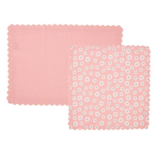 Daisy Flowers Keukenset 35x50/40x40cm roze (set of 8) 