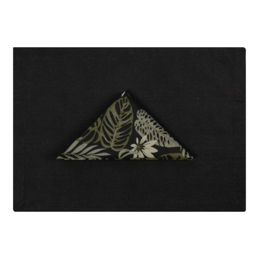 Kendra Jungle Küchensatz schwarz grün 35x50/40x40cm (set of 8) 