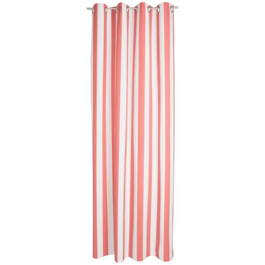 Mireille curtain coral red 140 cm x 260 cm 8 rings