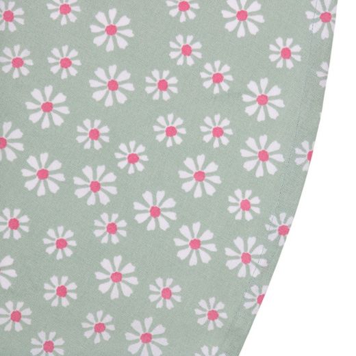 Daisy Flowers Tafelkleed Textiel groen rond 160cm 