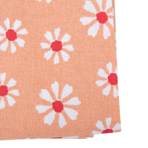 Daisy Flowers Tafelkleed Textiel oranje rond 160cm 