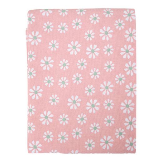 Daisy Flowers Tafelkleed Textiel roze rond 160cm 