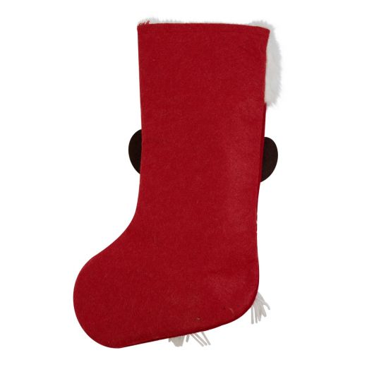 Knitted Rudolf x mas sock red 25x46 cm 
