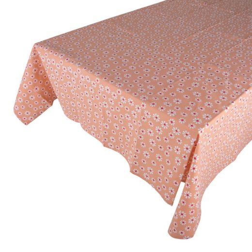 Daisy Flowers Tafelkleed Textiel oranje 140x250cm 