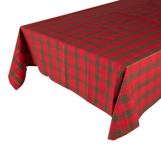 Wonder Christmas Tafelkleed Textiel goud groen rood 140x250cm 