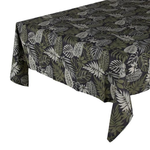 Kendra Jungle Tischdecke Tekstil schwarz grün 140x250cm 