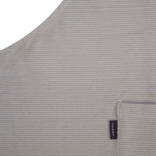 Corduroy apron beige 75x90cm