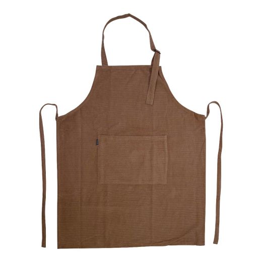 Corduroy apron brown 75x90cm