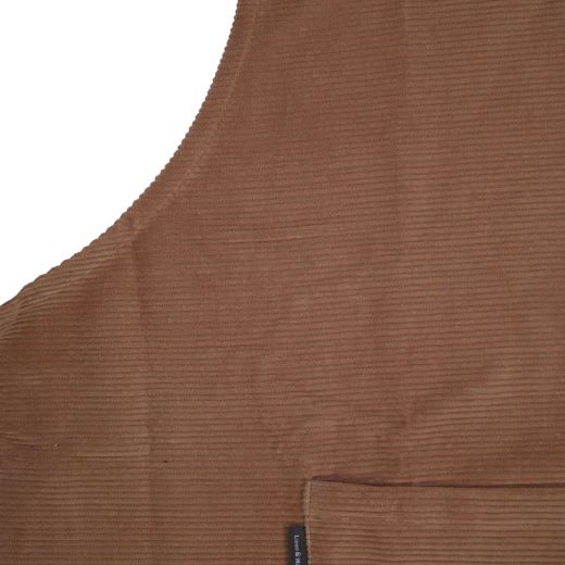 Corduroy apron brown 75x90cm