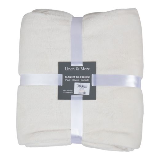 Plaid Marmaris Blanc Casse 140x200cm