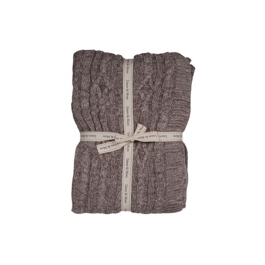 Cable Weave plaid taupe 130x170cm 