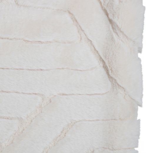 Plaid Abstracte Lijnen Off White 140x200cm