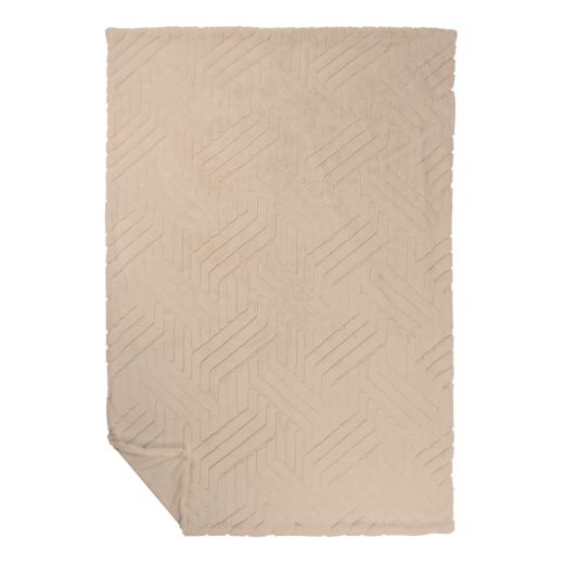 Plaid Abstracte Lijnen Beige 140x200cm