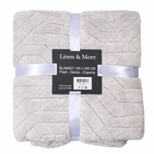 Plaid Lignes Abstraites Gris 140x200cm