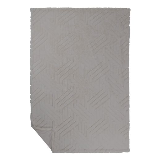 Plaid Abstracte Lijnen Grijs 140x200cm