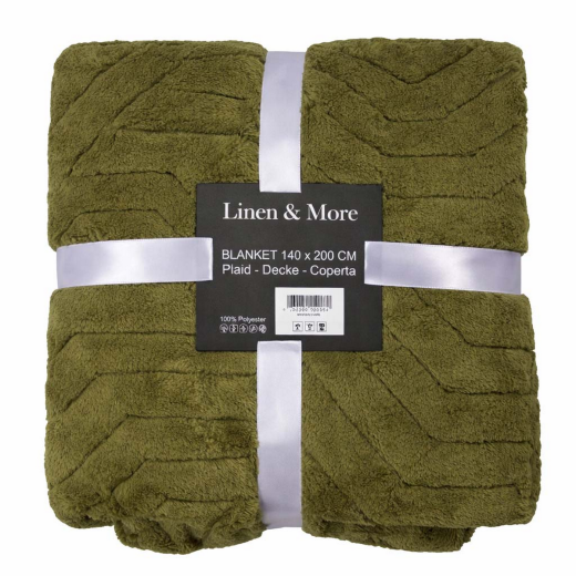 Plaid Abstracte Lijnen Groen 140x200cm