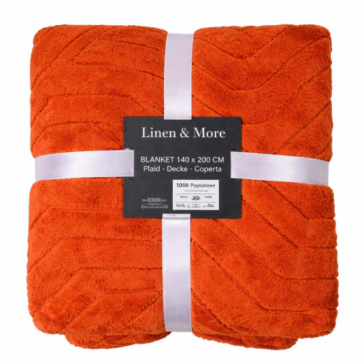 Plaid Abstracte Lijnen Oranje 140x200cm