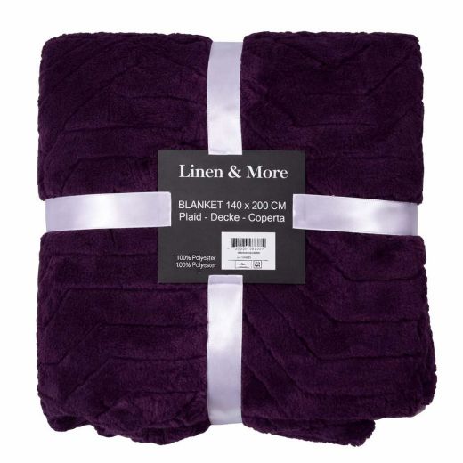 Plaid Lignes Abstraites Violet 140x200cm