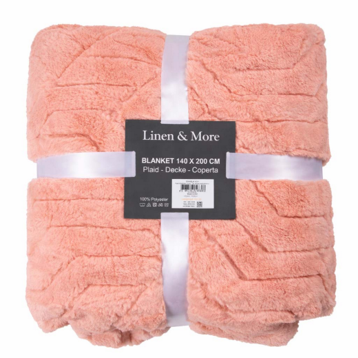 Plaid Abstracte Lijnen Roze 140x200cm