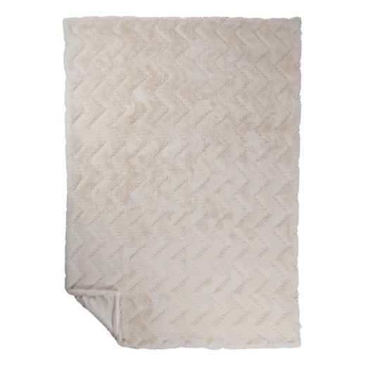 Plaid Zig Zag Off White 140x200cm