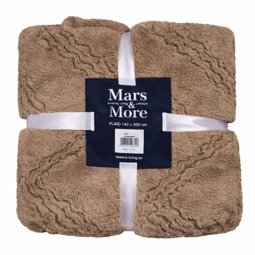 Plaid Zig Zag Taupe 140x200cm