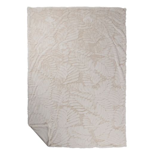 Plaid Bladeren Off White 140x200cm