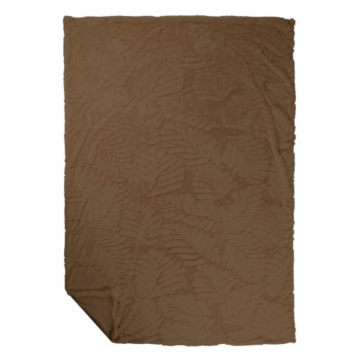 Plaid Leafs Taupe 140x200cm