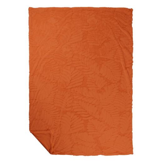 Plaid Bladeren Oranje 140x200cm