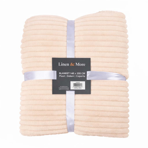 Plaid Strepen Beige 140x200cm
