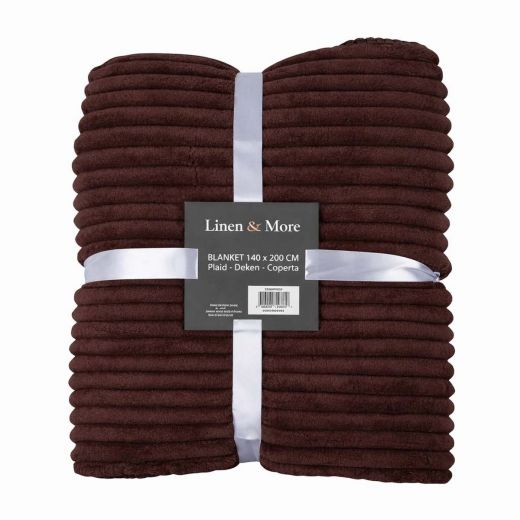 Plaid Streifen Braun 140x200cm