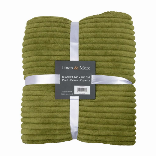 Plaid Stripes Green 140x200cm