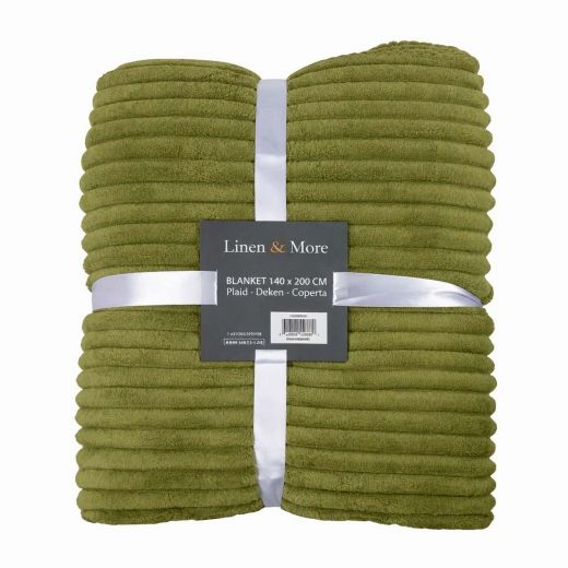 Plaid Streifen Grun 140x200cm