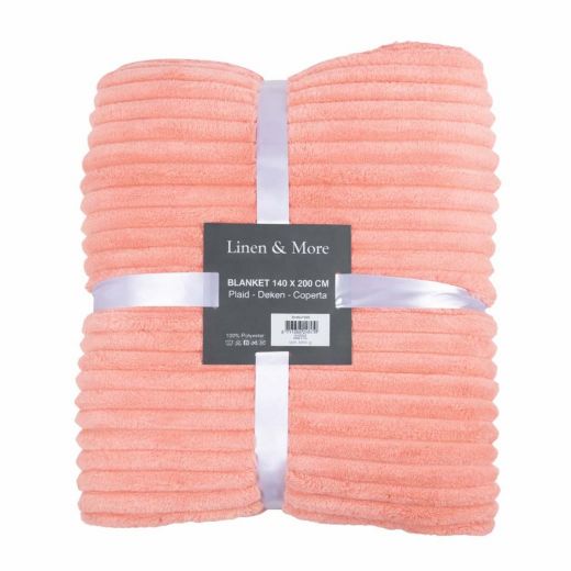 Plaid Streifen Rosa 140x200cm