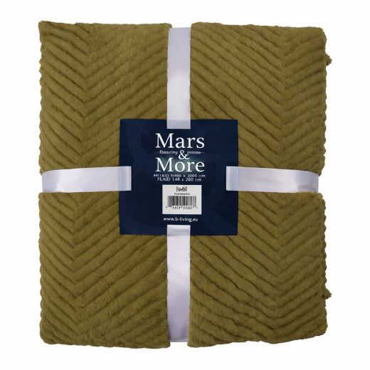 Plaid Chevrons Vert 140x200cm