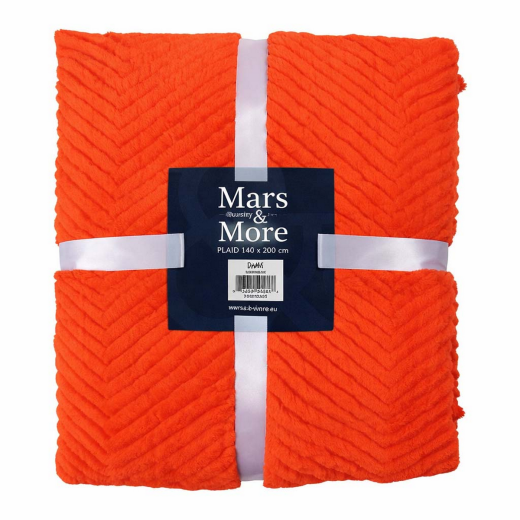 Plaid Herringbone Orange 140x200cm
