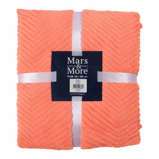 Plaid Herringbone Pink 140x200cm