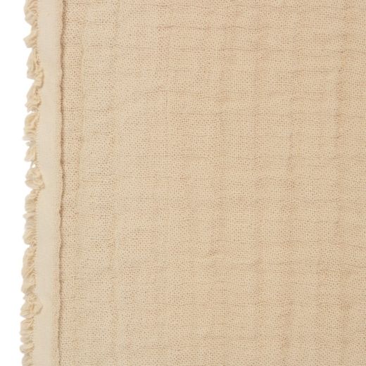 Plaid cheerio mousseline beige 130x170cm