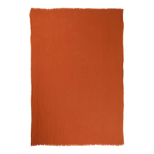 Plaid cheerio mousseline oranje 130x170cm