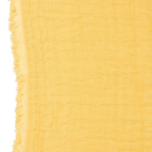 Plaid cheerio mousseline zacht geel 130x170cm