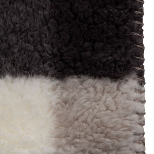 Plaid Teddy check grey 140x200cm