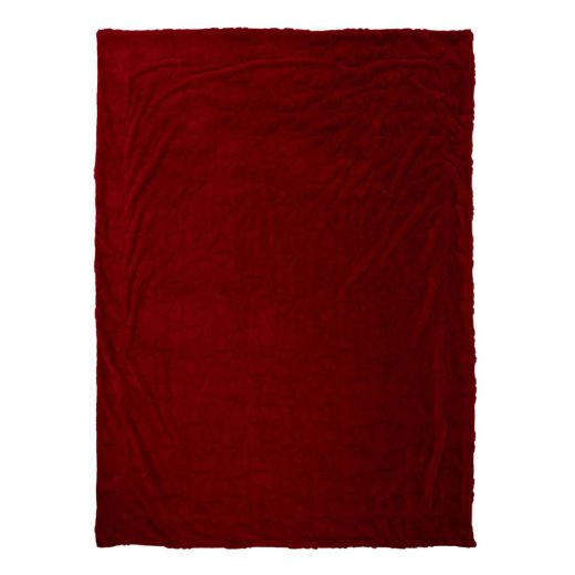 Plaid Christmas bows red 130x170cm