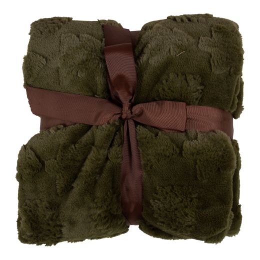 Plaid Christmas trees green 130x170cm