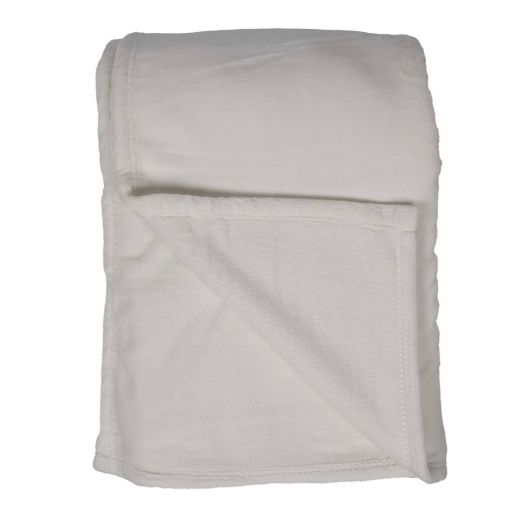 Milky plaid blanc casse 130x200cm 