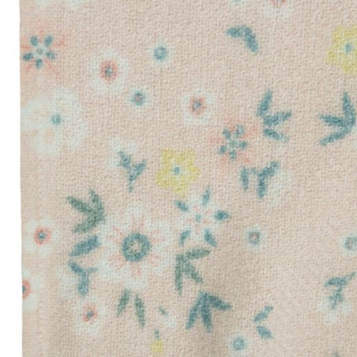 Plaid fleurs sauvages beige 150x200cm