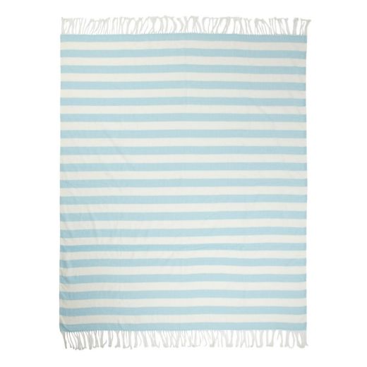 Plaid rayures bleu 150x200cm