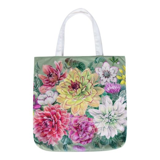 Livorno Bag velvet embroidery green 45x45cm