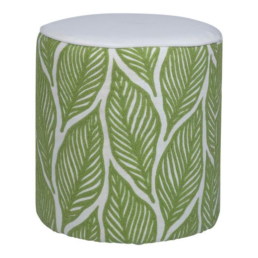 Lilou Pouf Blatt Grün 40x40x45cm