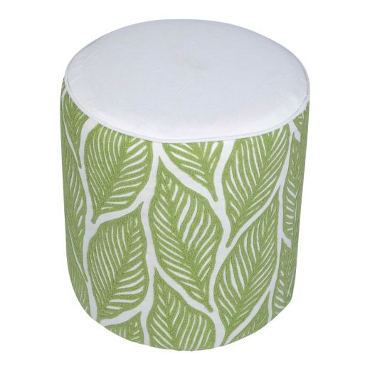 Lilou Pouf Blatt Grün 40x40x45cm