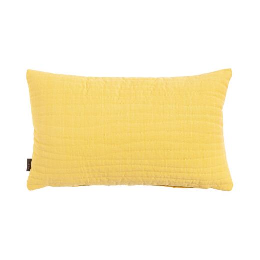 Uneven Stitching Cushion yellow 30x50cm 